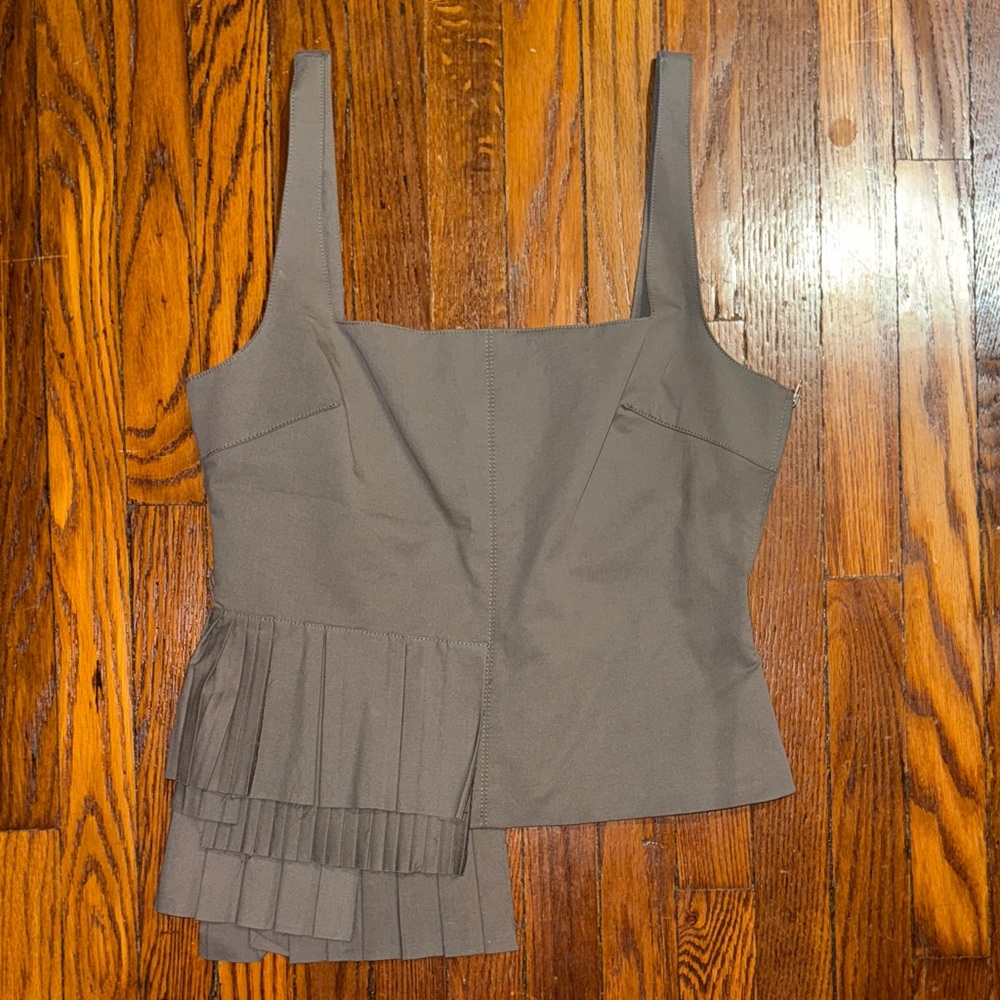 Zara Ruffled Gabardine Top, size XL